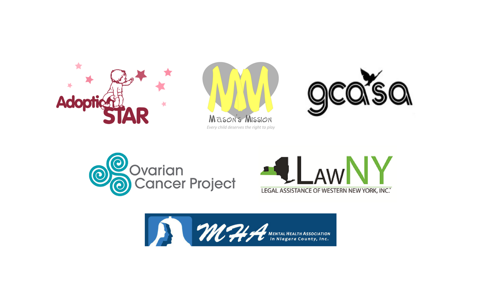 logos of createathon nonprofits
