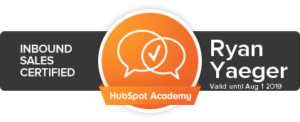 HubSpot Inbound Sales Certification Yaeger