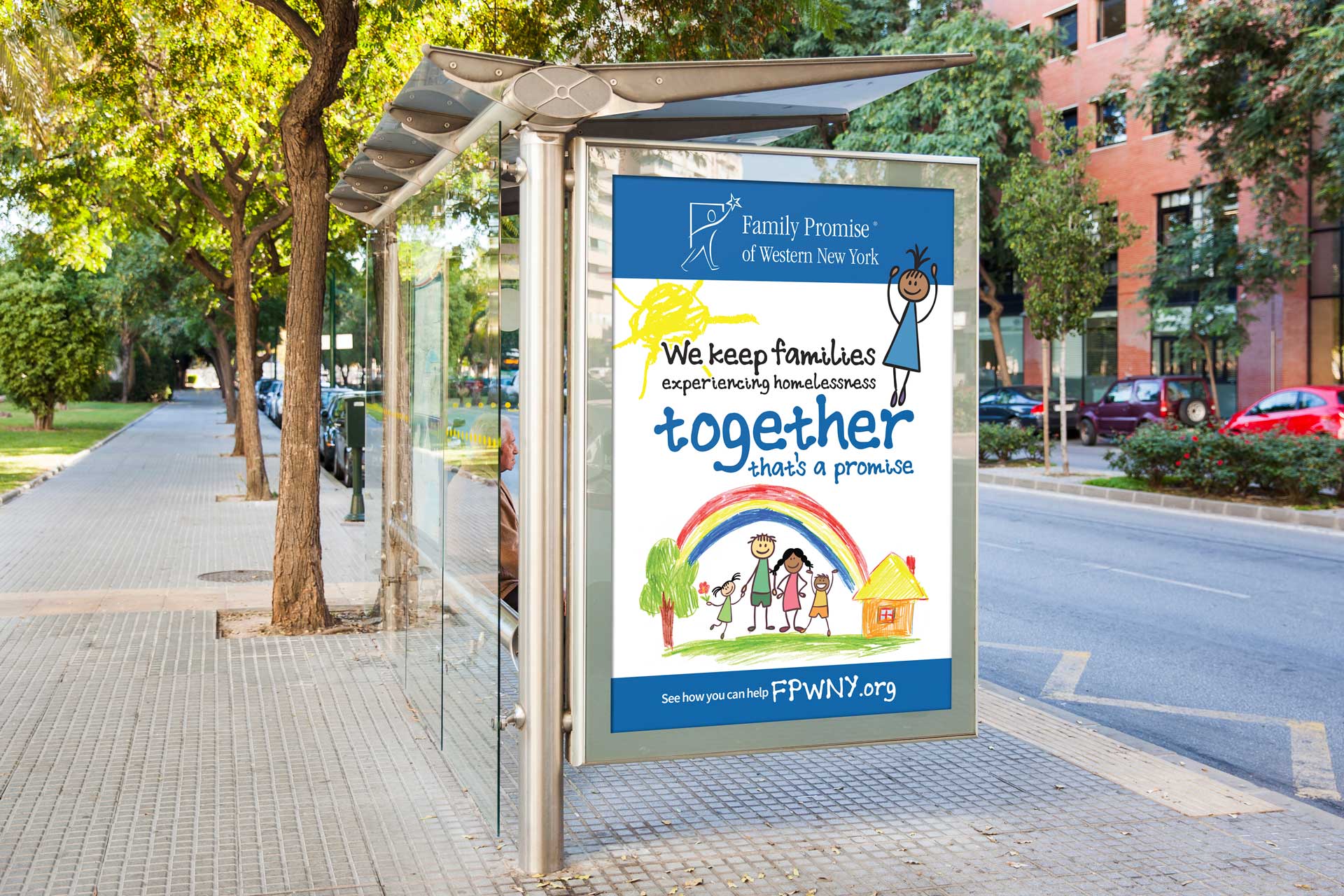 Family Promise bus shelter