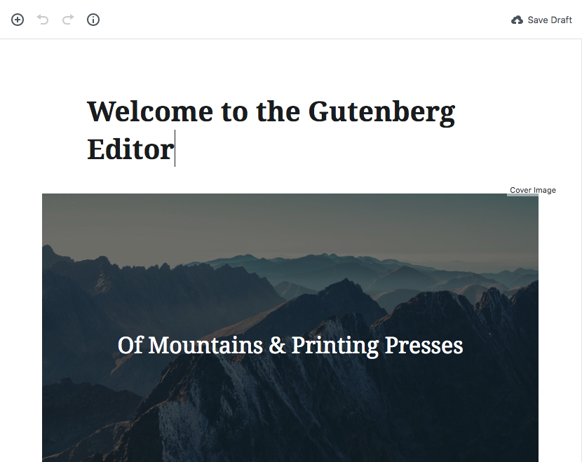 Sample Page in Gutenberg