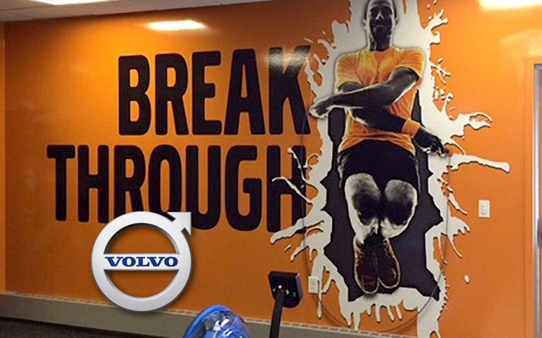 Interior Gym Branding Volvo Construction Equipment