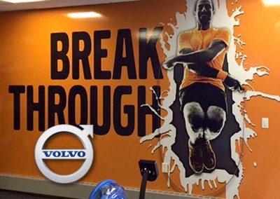 Interior Gym Branding Volvo Construction Equipment