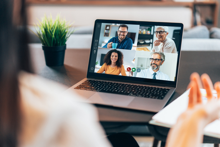 Business team in video conference