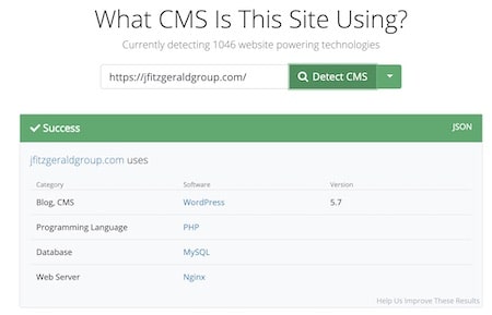 website CMS Detection Tool